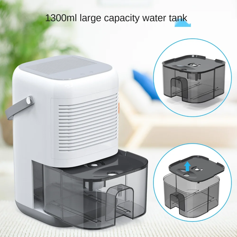 Déshumidificateur d'air 550ML/D, sèche-Air silencieux, absorbeur d'humidité, déshydrateur pour sous-sol, salle de bain, garde-robe, chambre à coucher