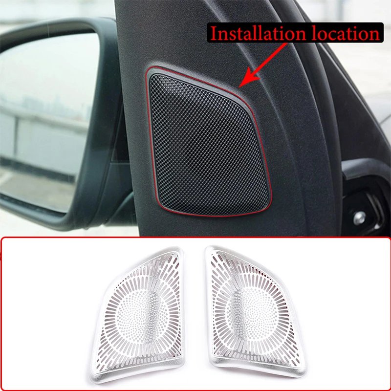 

For Mercedes-Benz GLE GLS Class W167 X167 2020 Aluminum Alloy Car Door Audio Speaker Tweeters Cover Trim Accessories