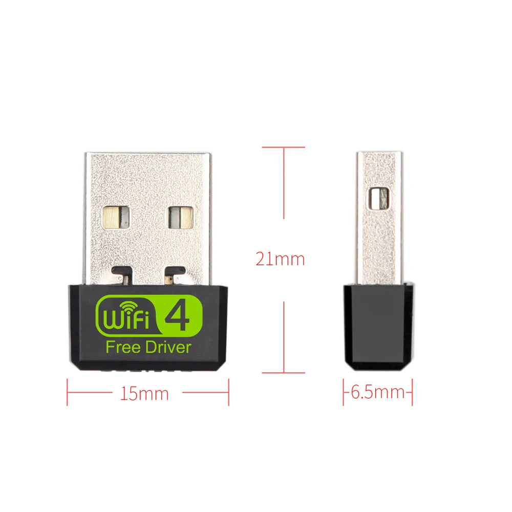 Мини USB Wi-fi адаптер 2,4 ГГц 150 Мбит/с 802.11b/G/N USB2.0