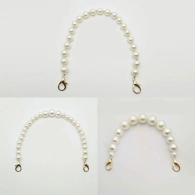 15-120cm Faux Pearl Bag Strap Beaded Bag Handle Shoulder Straps Women O bag Handles Replacement for Handbags Strap Accessories