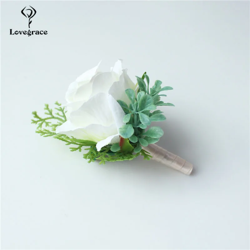 Lovegrace Chú Rể Boutonniere Cô Dâu Cổ Tay Áo Khoác Nữ Họa Tiết Nhân Tạo Phù Dâu Phù Rể Đảng Họp Cá Nhân Trang Trí Đám Cưới Tiếp Liệu