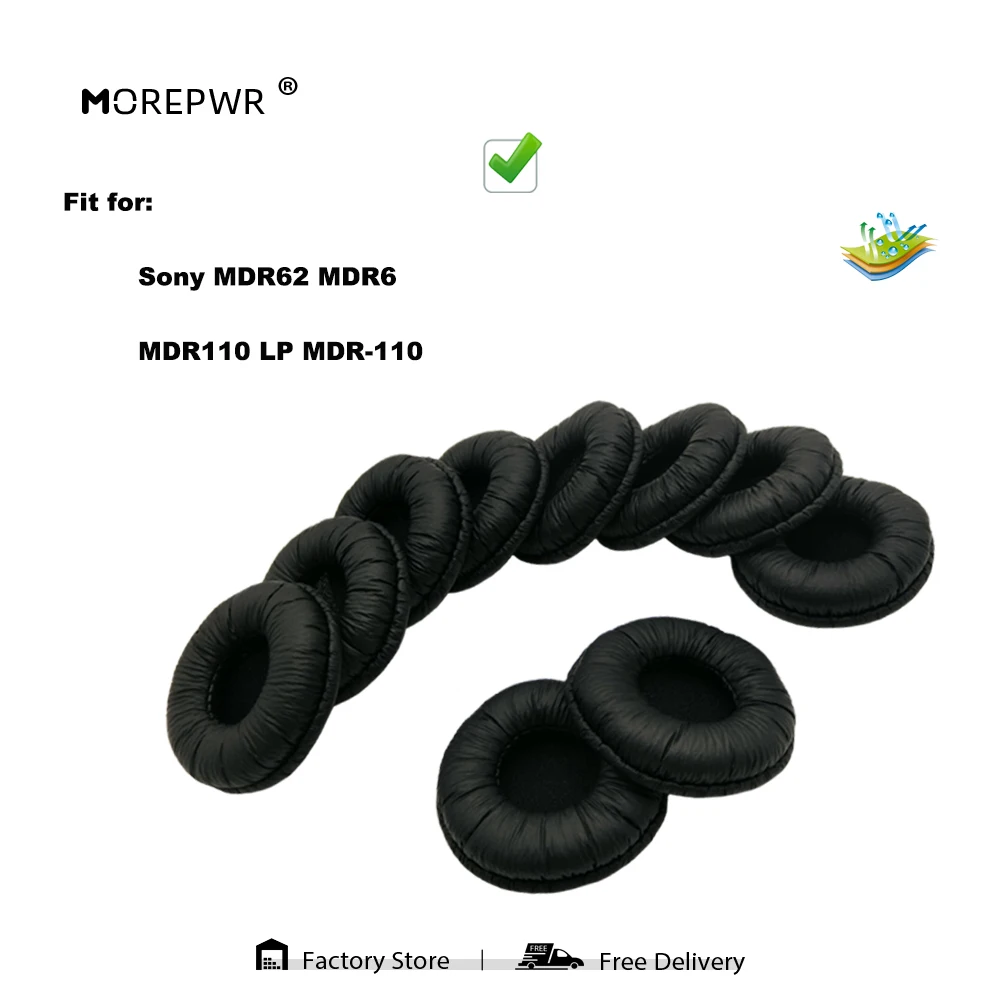 

Replacement Ear Pads for Sony MDR-62 MDR-6 MDR-110 LP MDR-110 Headset Parts Leather Earmuff Earphone Sleeve Cover