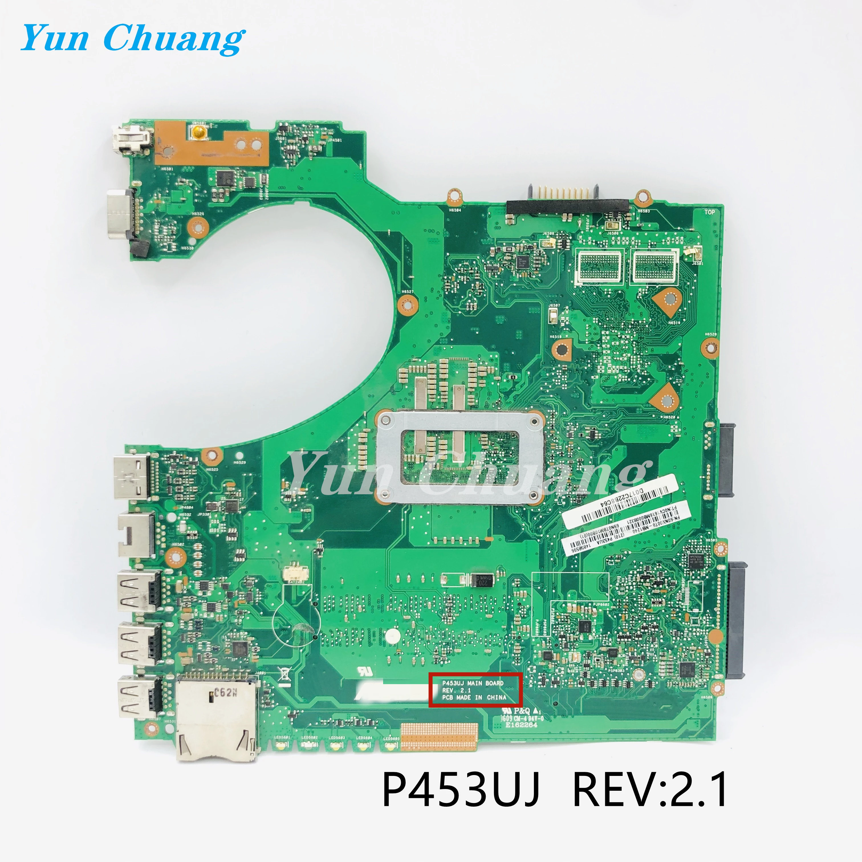 P453UJ P453UA placa base de Computadora Portátil para ASUS P453UJ P453UQ P453UR P453U RPO453UJ placa base de computadora portátil W/ I3-6100U DDR4