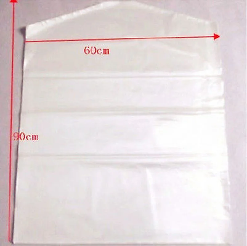 20pcs/Lot Plastic Transparent Clothes Dust Cover Bags Garment Suit Clothing Hanging Pocket Storage Bag Wardrobe