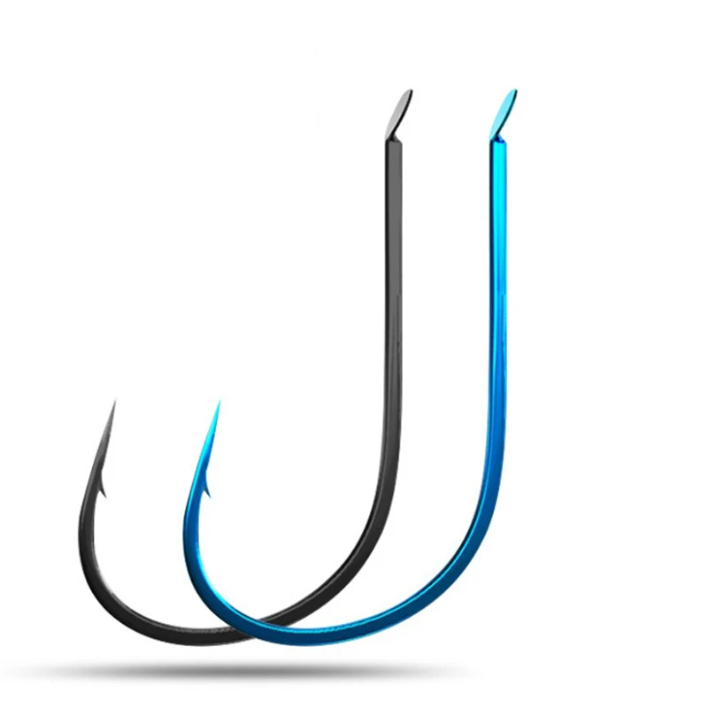 DYGYGYFZ 10pcs Barbed Hook Golden Stingless Hook High Carbon Steel Fish Hook Barbed Fishhook for Earth Worm Fishing Accessories