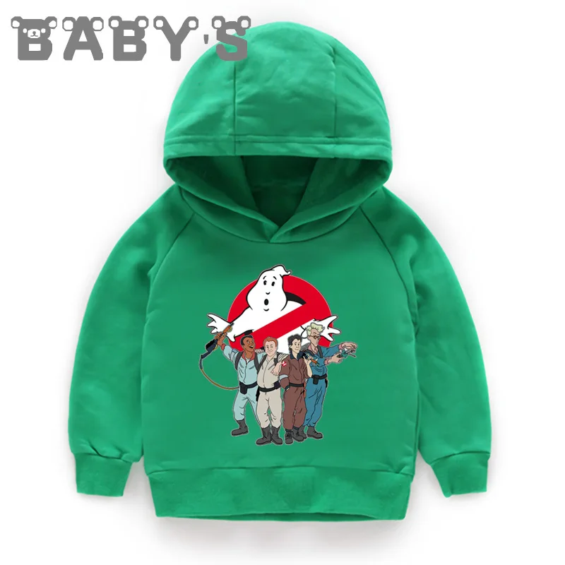 Old School Ghostbuster Cartoon Children Hooded Hoodies Funny Kids Sweatshirts Cute Baby Pullover Tops Girls Boys Clothes,KMT5224