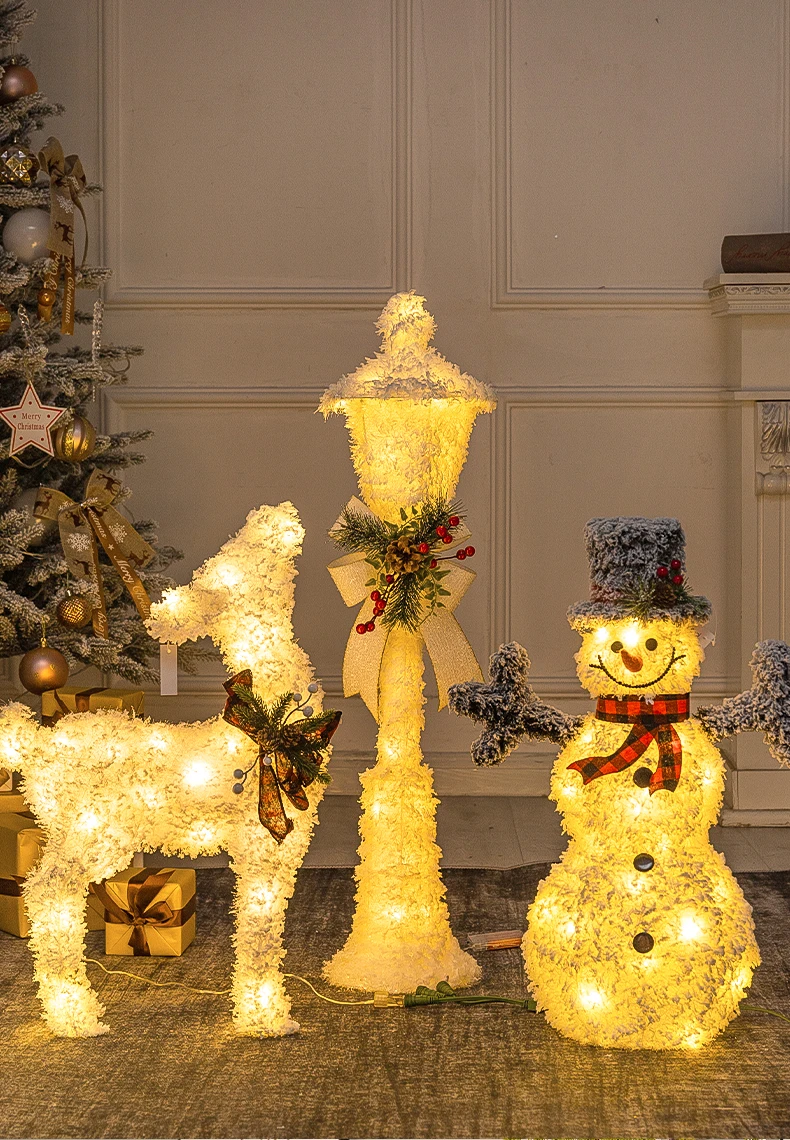 Led Lights Greeting Snowman For Christmas Yard Decor Light Hotel Shop Window Shopping Mall Craft Supplies Christmas