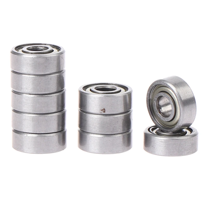 10pcs Deep Groove Spherical Carbon Steel Miniature Bearings Double Shielded Miniature High-carbon Steel Single Row 6 Models