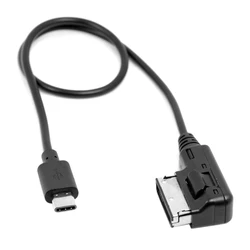 をサイのusb auxケーブルアダプタメディアami mdi USB-C usb 3.1タイプc充電アダプタケーブル車vwアウディ2014 A4 A6 Q5 Q7