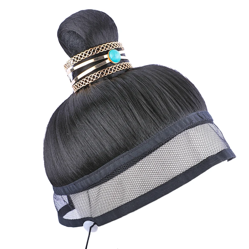 Black Hanfu Men Warrior Cosplay Hair Products Ming Dynasty Ancient History Ninjas Hair Piece