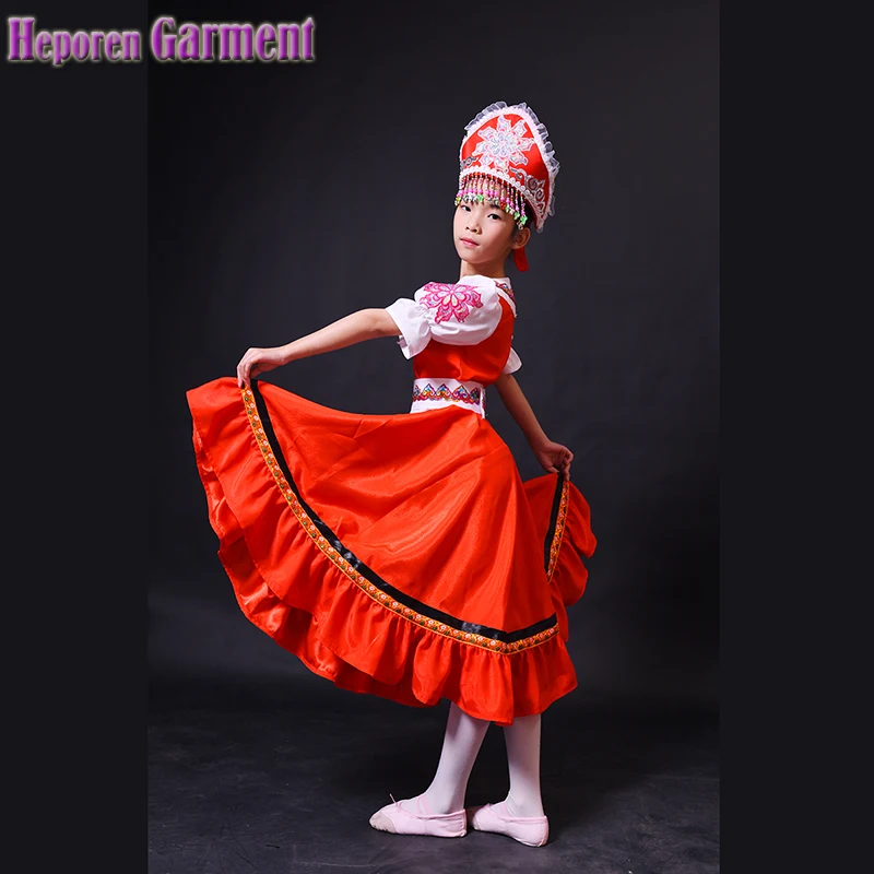 Customized Women And Girl Russian National Palace Princess Costume Red Dresses For Stage Or Show
