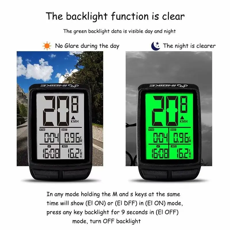 2024 Wireless Bicycle Odometer Powermeter Cycling Bike Power Meter Electronic Speedometer Account Km Speed For Mountain Computer