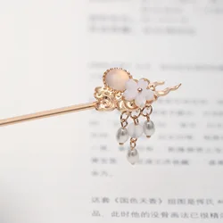 Traditional Chinese Hairpins Random Style Gold/Silver Color Metal Hair Sticks for Women Chinese Hanfu Hair Accessories Jewelry