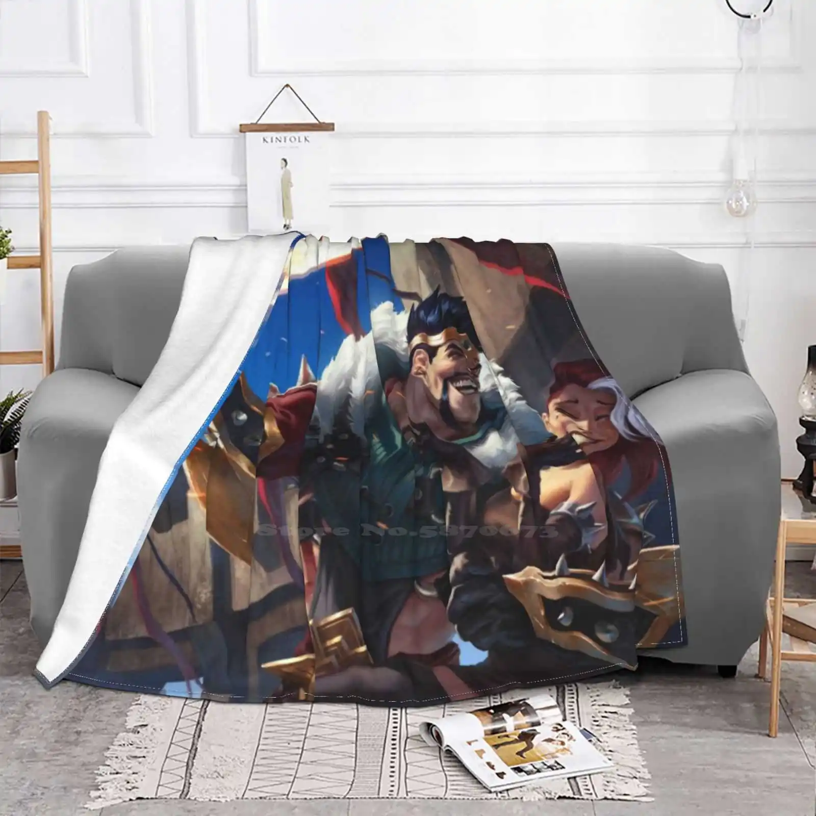 Draven Best Selling Room Household Flannel Blanket Legend Legends Runeterra Legends Of Runeterra Draven Draaaven Axe Noxus