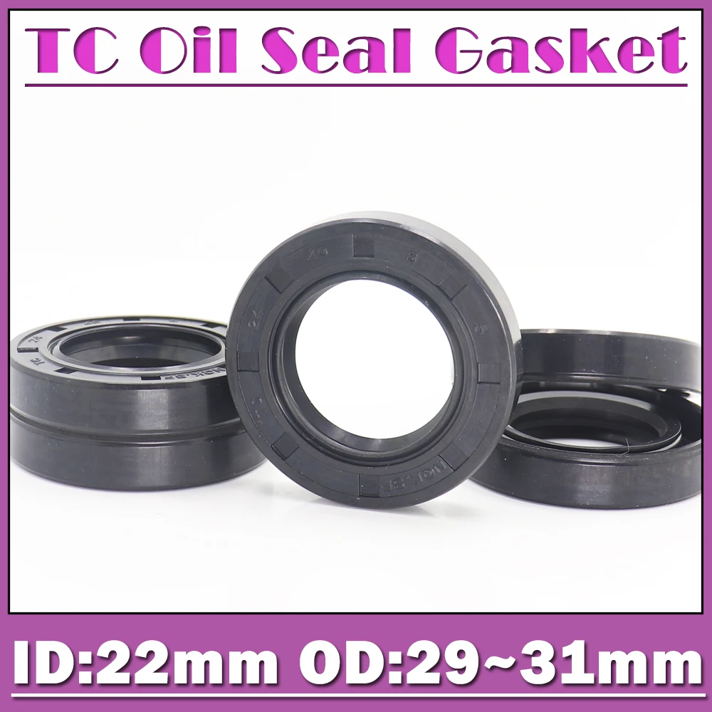 Oil Seal Gasket TC 22*29*30*31*4*5*6*7*10 mm 10PCS Bearing Accessories NBR Nitrile Rubber Skeleton Oil Seals