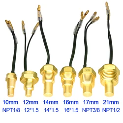10MM 12MM 14MM 16MM 17MM 18MM 21MM Water Temperature Sensor Universal For 12V/24V Digital Car Truck Gauge Electric Meter NPT1/8