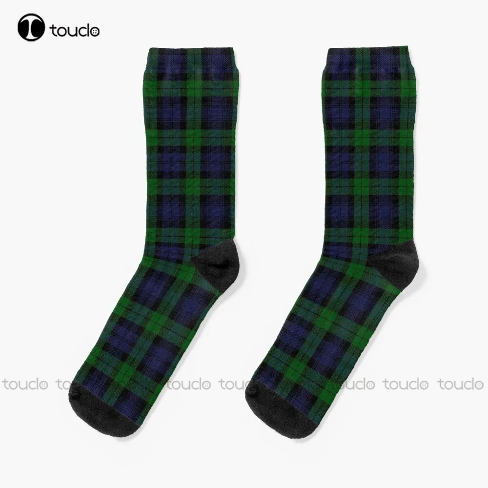 Black Watch Tartan Plaid Socks Slipper Socks For Men Christmas New Year Thanksgiving Day Gift Unisex Adult Teen Youth Socks