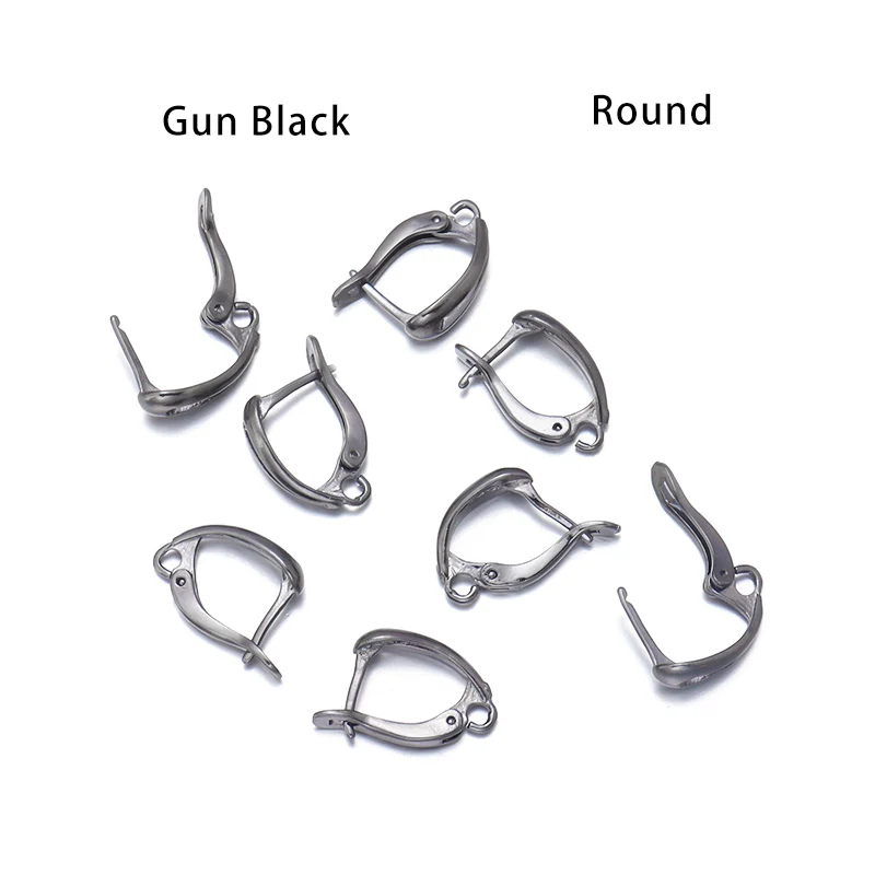 6 teile/los u Form Französisch Ohrring Haken Ohr Draht Hebel zurück offene Schleife für Schmuck herstellung Ergebnisse DIY Ohrring Clips Verschlüsse – Detail 8