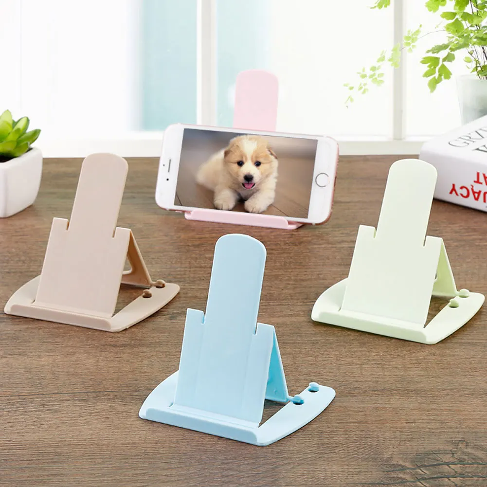 Universal Folding Phone Holder Simple Table Smart Diverces Stand Bracket for Iphone Ipad Tablet Portable Foldable Phone Holder