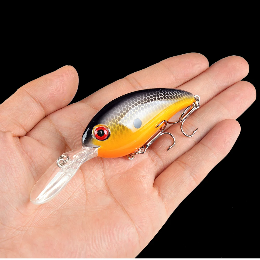 Leurre de pêche à manivelle avec bons hameçons aigus, appâts durs artificiels, Jerkbait WobJeff, matériel de pêche, 10cm, 15g, 1 pièce