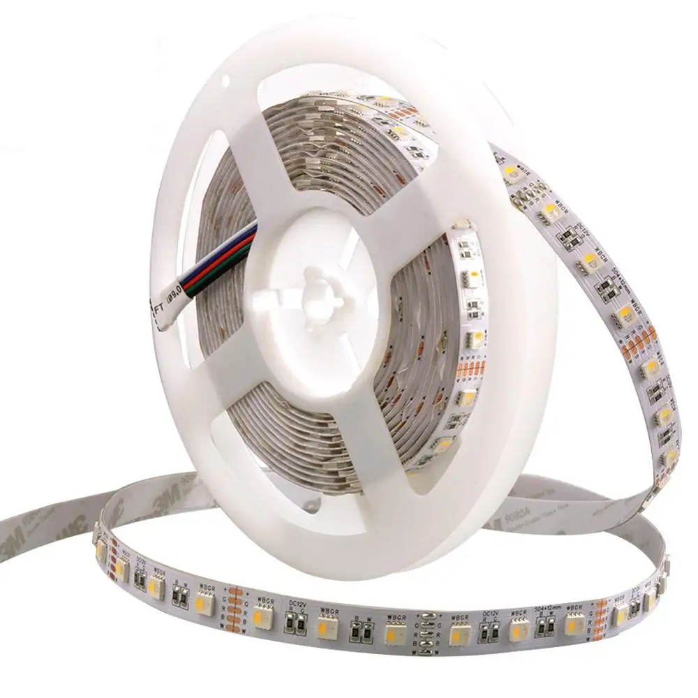 5M DC12v 24v 5050 RGBW RGBWW Led Strip Light 4 In 1 Flexible Lamp 5pin 60leds/m Waterproof RGB Color