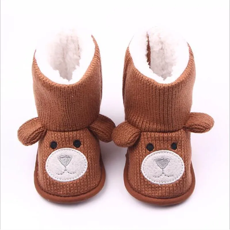 Newborn Baby Booties Lovely Warm Boy Girl Winter Shoes Toddler First Walkers Soft Anti-slip Infant Super Warm Shoes