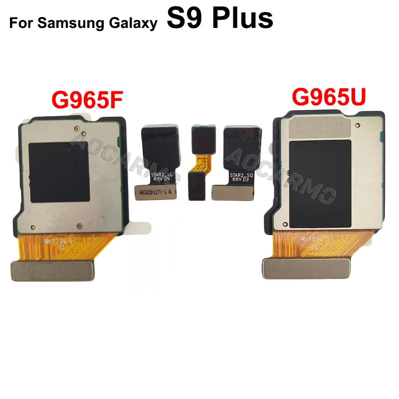 Aocarmo For Samsung Galaxy S9+ S9 Plus G965F G965U Iris Scanning Front + Back Rear Camera Module Big Camera Flex Cable Repair