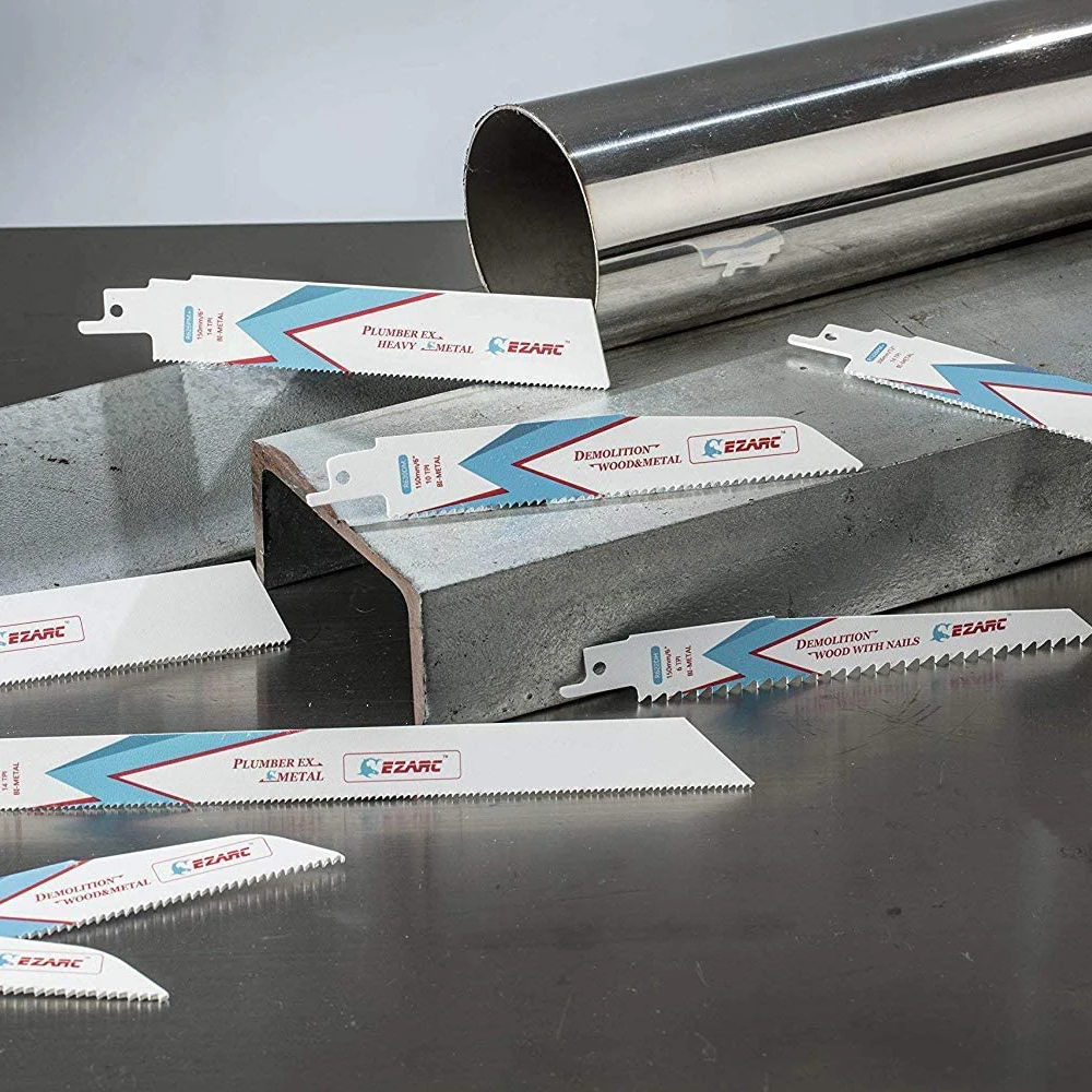 EZARC 5Pcs lama per sega alternativa lame per sega a sciabola in cobalto bimetallico per taglio di metalli medio-sottili 6 "e 9" R622PT / R922PT 18TPI