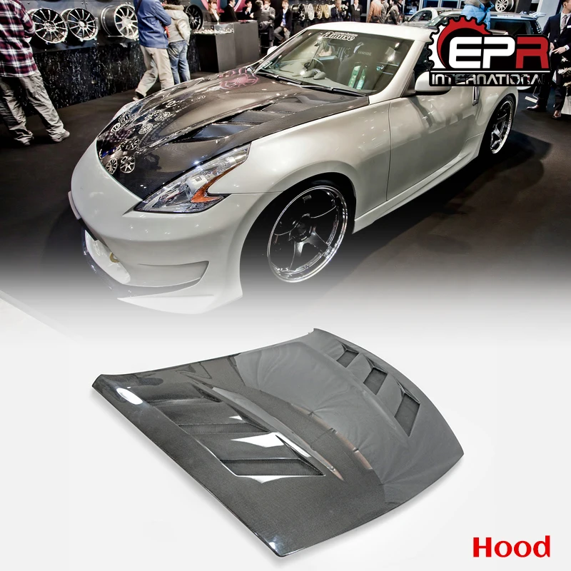 

For 09 onwards NISSAN 370Z Z34 AMS Style Real Carbon Fiber Vented Bonnet Hood