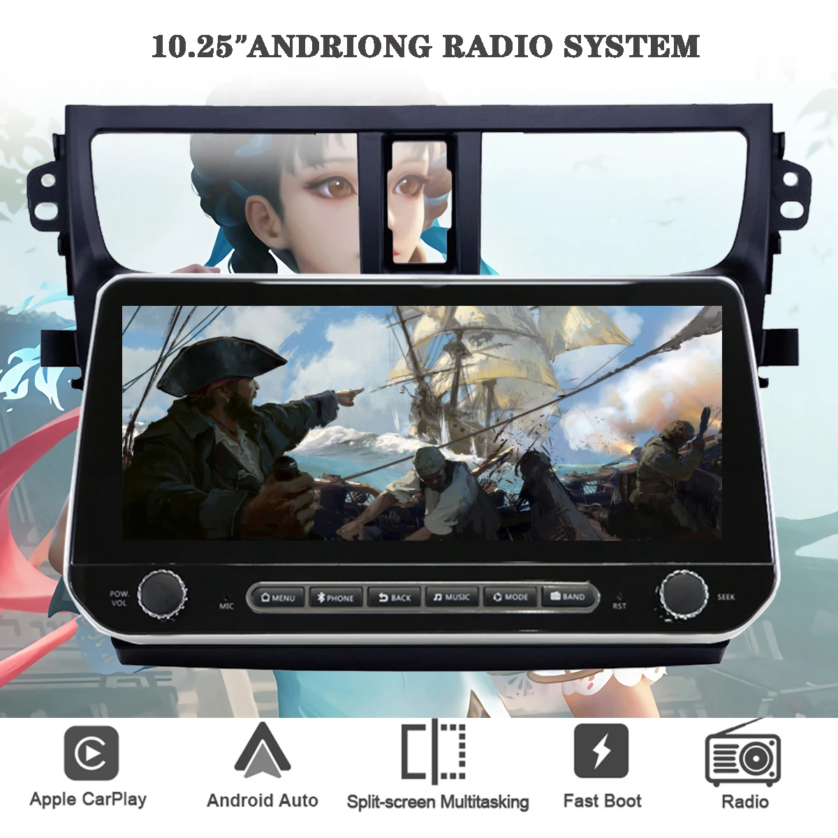 10.25'' IPS 8G+256G 8Core Car Radio Stereo Carplay For Suzuki Celerio Alto 2015-2018 Navigation GPS Monitor Multimedia Head Unit