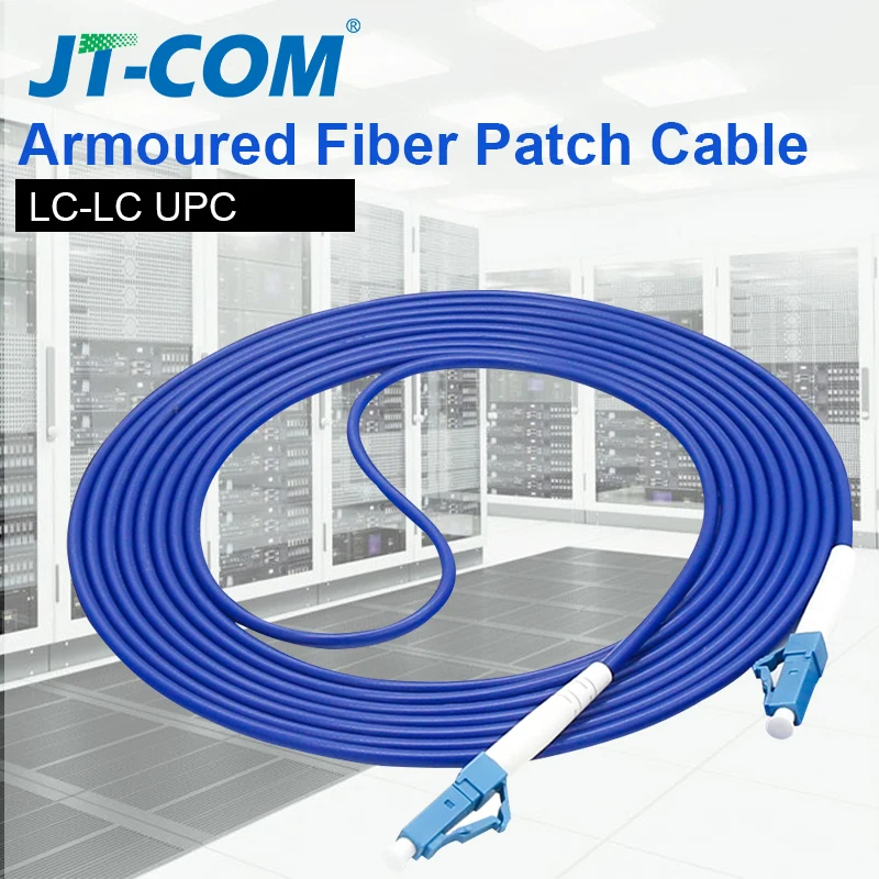 Armoured LC UPC Industrial grade Fiber Optic Patch Cord Optical Cable 3.0mm FTTH Single Mode Simplex Fiber Patch Cable