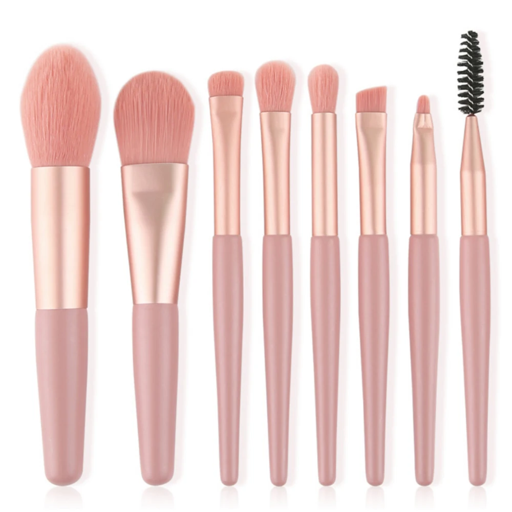 8Pcs Make-Up Pinsel Set für Pulver, Erröten, Kontur Lidschatten, Verbergen, Blending, nase Schattierung, Lip Futter, Augenbrauen, Eyeliner