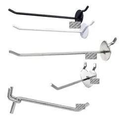 30Pcs Steel Wire Pegboard Hooks For Supermarket Display Storage  Chrome White Black