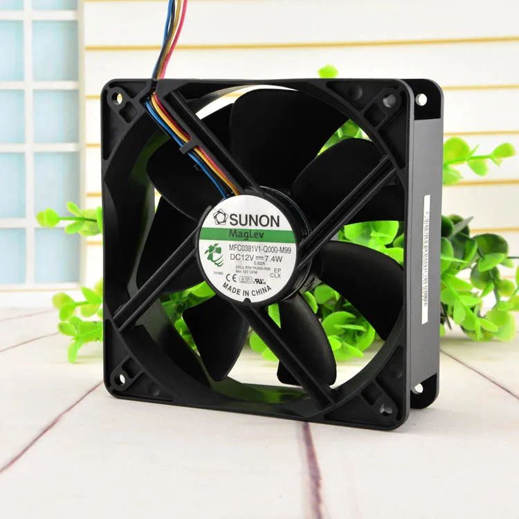 ADDA Free Shipping Original SUNON MFC0381V1-Q000-M99 12038 12cm 120mm DC 12V 7.4W desktop fan