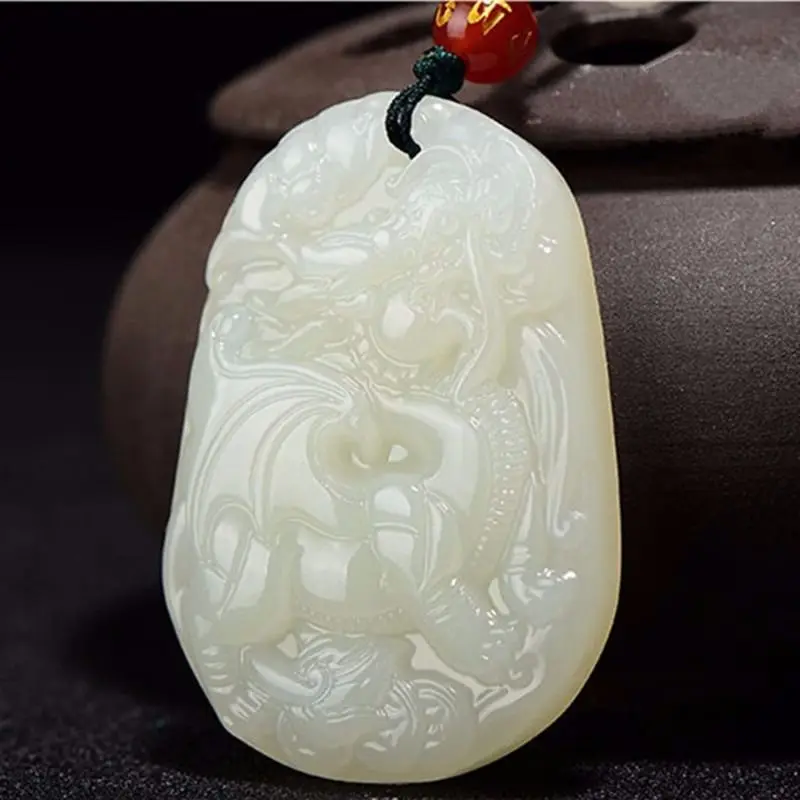 Natural Green Hand-carved Brave Jade Pendant Fashion Boutique Jewelry Men and Women Necklace Gift Accessories