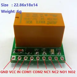 DR21C01 DC 12V DPDT Signal Relay Board Dual Channel selector switch Module for Stereo Audio Motor Polarity reversal PLC
