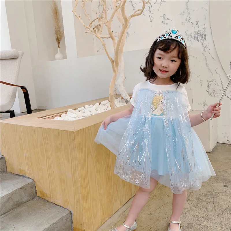 Tonytaobaby The New Girls Fairy Mesh Dress Send Crown with A Magic Wand The Summer