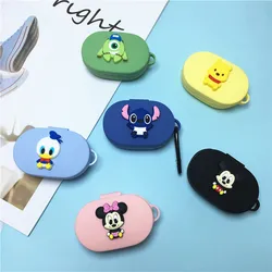 Xiaomi Redmi Airdots 1 2 용 디즈니 이어폰 케이스 후크가있는 만화 소프트 실리콘 무선 블루투스 헤드폰 보호 커버