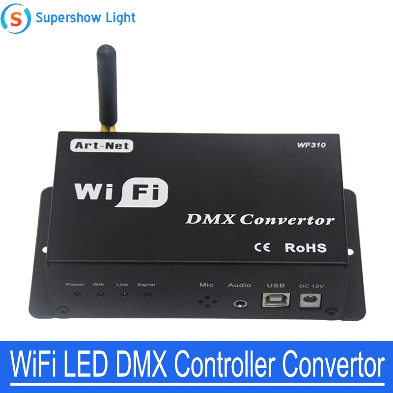 

WIFI310 LED DMX512 Signal Console USB Art-Net DMX512 Communication Protolcol DC12V Wifi Convertor