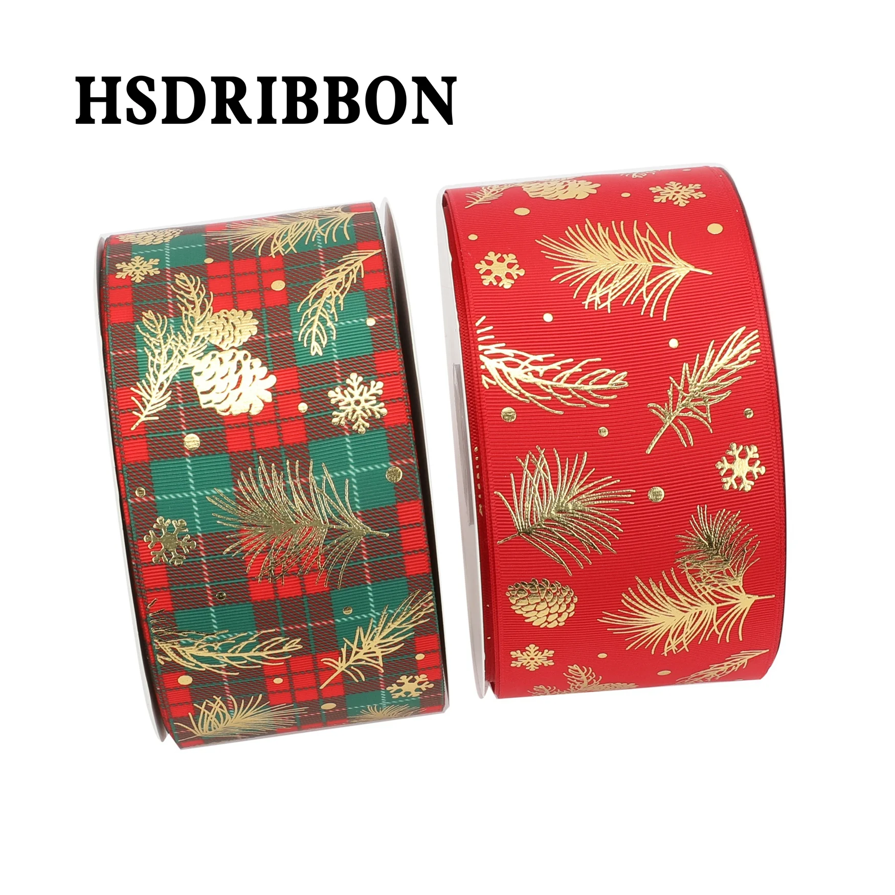 

HSDRIBBON 75mm 3inch hsd-design custom leaf Pattern on Grosgrain Ribbon