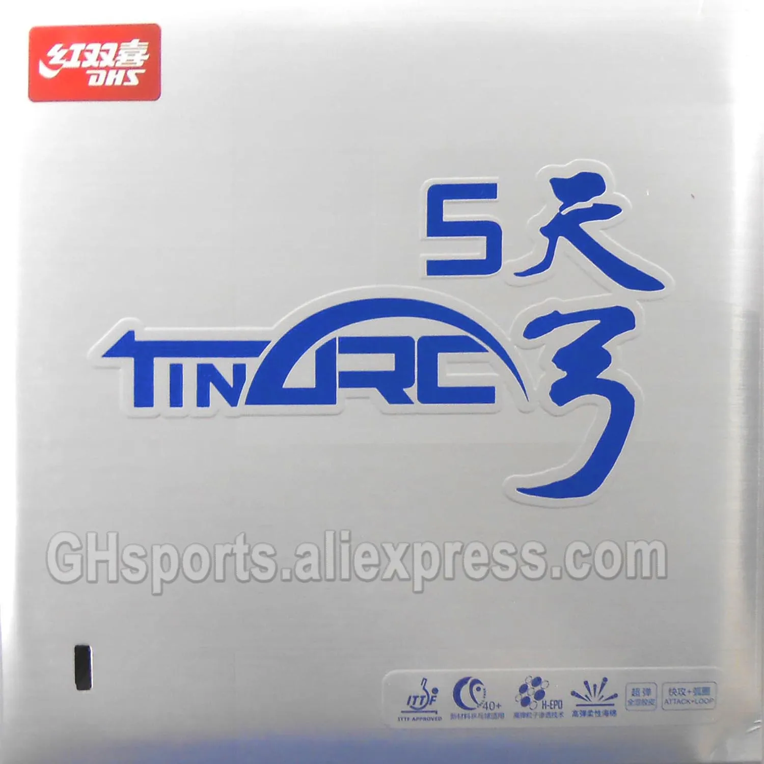 DHS TINARC 5 TINARC-5 TA5 TIN ARC 5 Tischtennisgummi Original DHS Ping-Pong-Schwamm – Detail 1