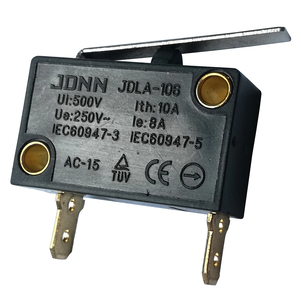 JDNN JDLA-106 prosta długa dźwignia zginania długie ramię mikroprzełączniki mikroprzełącznik 80A 250V 2 piny, 2-Pack