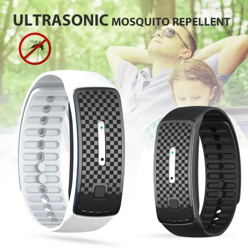 Pulseira ultrassônica repelente de mosquitos, pulseira para o verão, para crianças e adultos, uso externo, antimosquito, artefato