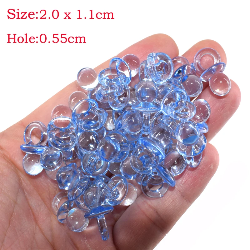 24pcs Small Acrylic pacifiers beads favors baby shower for table game craft party supplies decorations 11 x 20mm