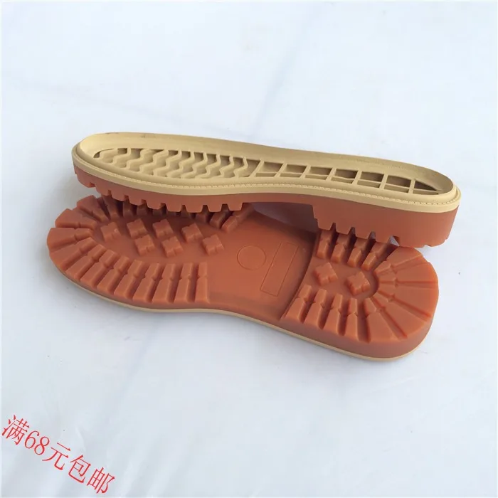 Men's cross-patterned plum soles casual shoes leather sole Martin boots soles Bi-colored tendon soles super wear-resistant