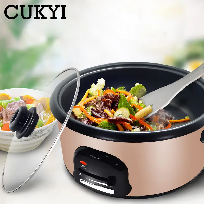 CUKYI 2.8L wielofunkcyjny elektryczny Hotpot Mini makaron kuchenka non-stick skillet mała kuchenka wielofunkcyjny kocioł elektryczny usa ue