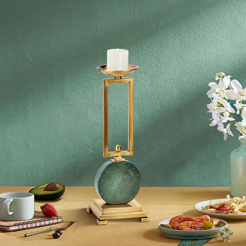 

New Chinese Metal Candlestick Romantic Home Decoration Candles Christmas Decoration Candle Brass Candle Holder Christmas Gift