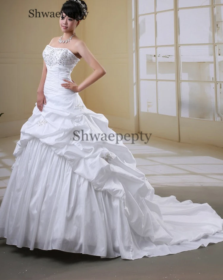 Abito da sposa ricamato vintage senza spalline sul retro con lacci Abiti da sposa lunghi taglie forti Abiti da sposa personalizzati