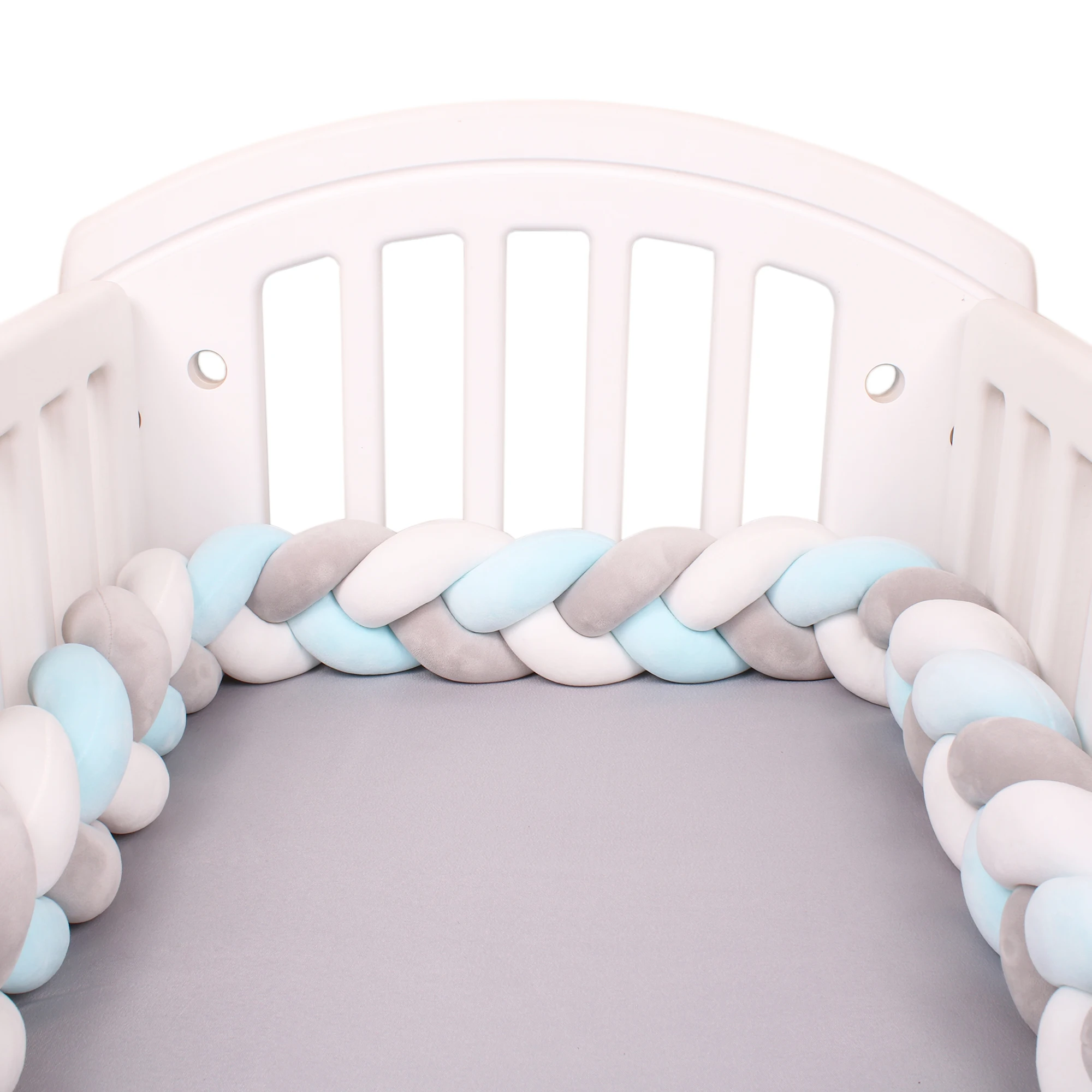 

3M Baby Bumper Bed Braid Knot Pillow Cushion Bumper for Infant cuna Bebe lit Crib Protector Cot Bumper Room Decor