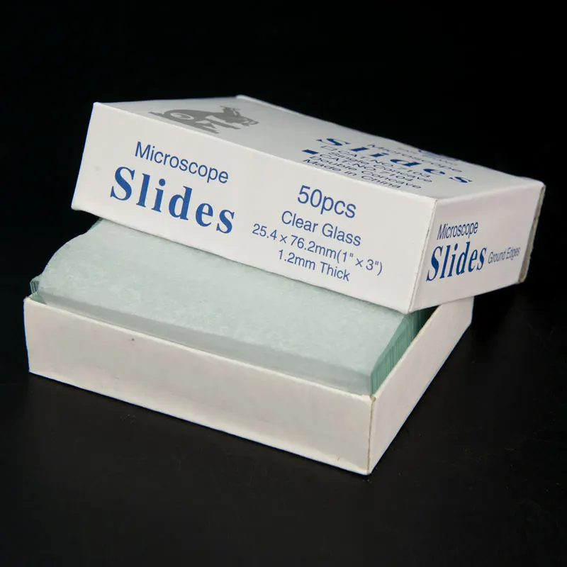 50PCS 25.4X76.2 มม.กล้องจุลทรรศน์สไลด์แก้วเปล่าสไลด์แก้ว